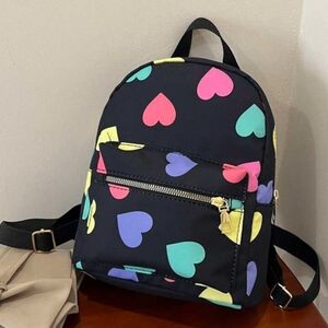 Multicolor Heart Small Backpack